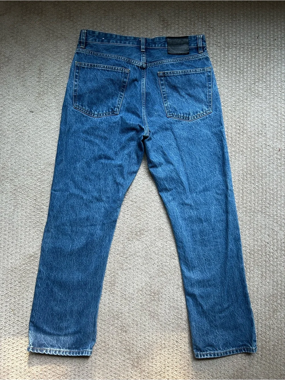 Zara Men's Straight Leg Denim Jeans in Blue